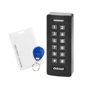 Code lock with card and proximity tags reader, with visitor access function, anthracite